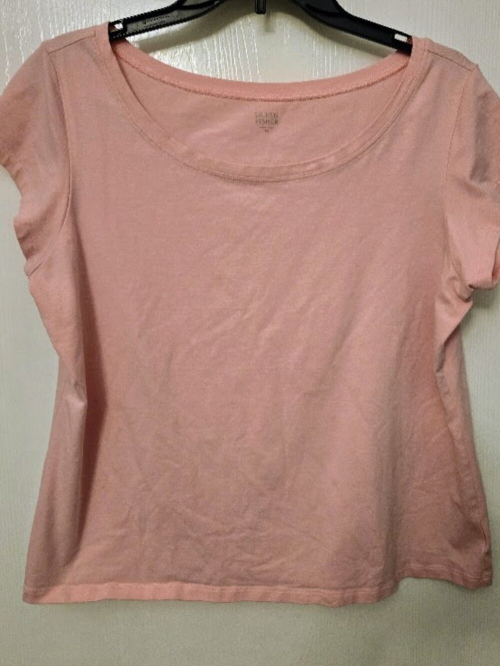 Eileen Fisher pale pink S/S top Size XL